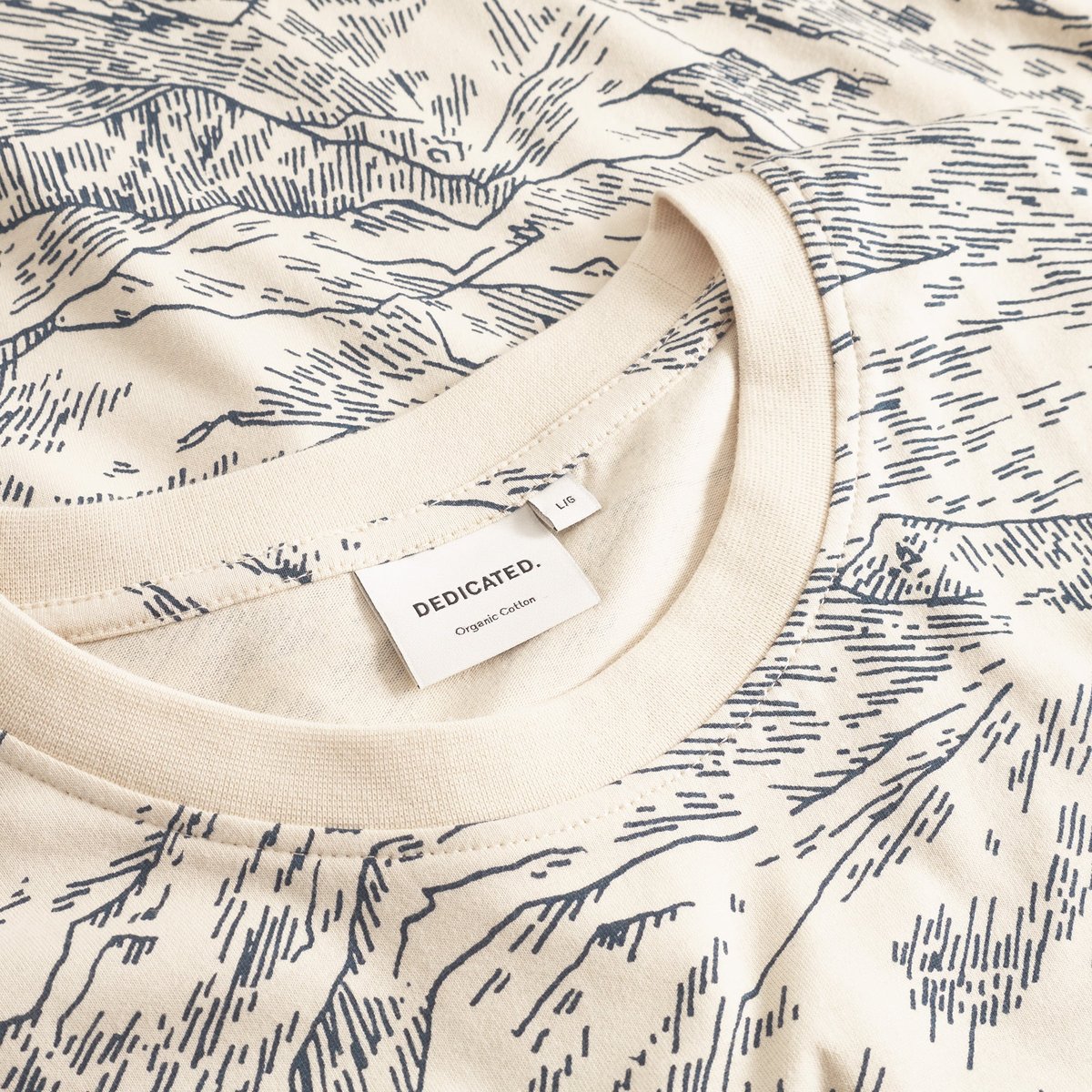 T-shirt Stockholm Mountain Horizon Oat White