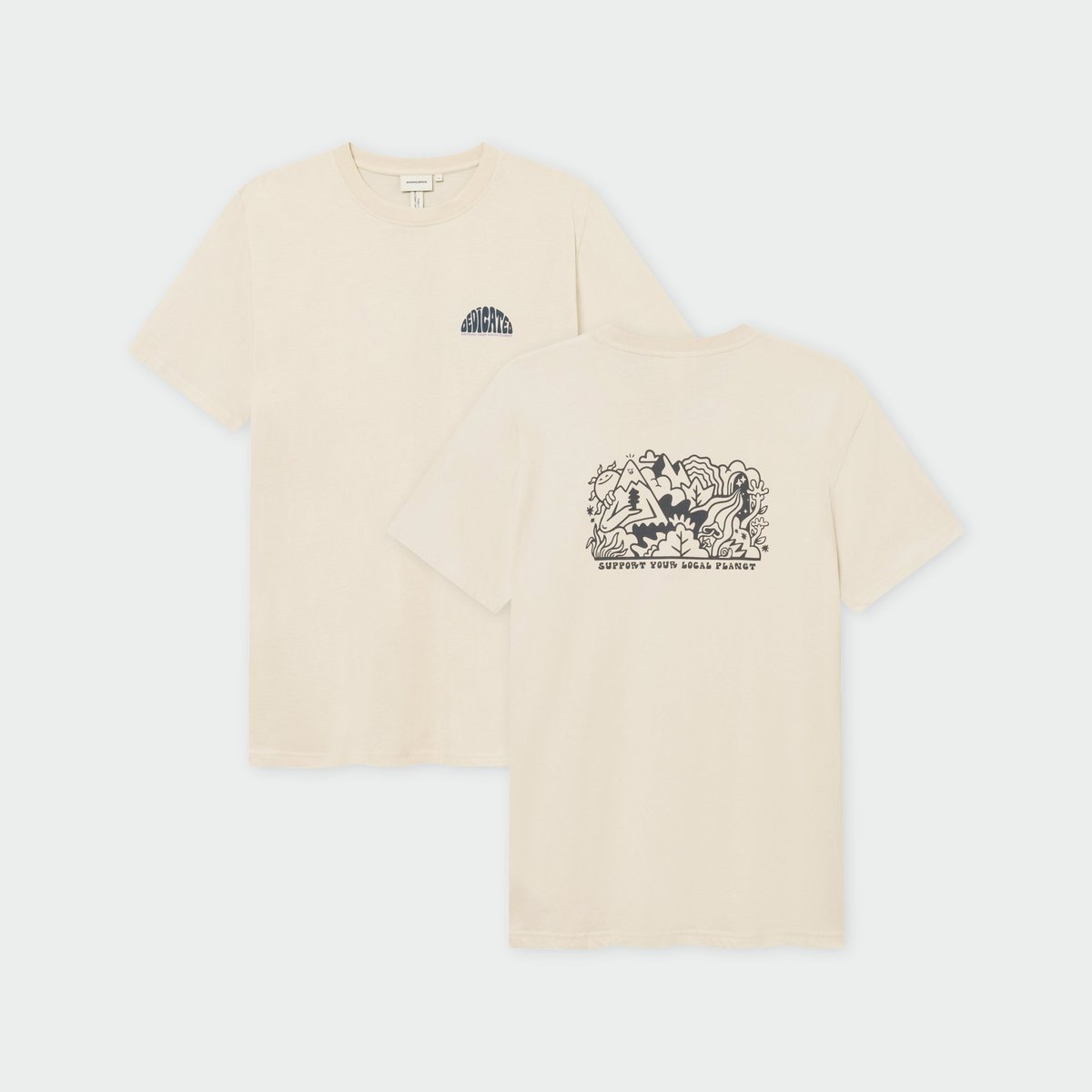 T-shirt Stockholm Rising Logo Oat White