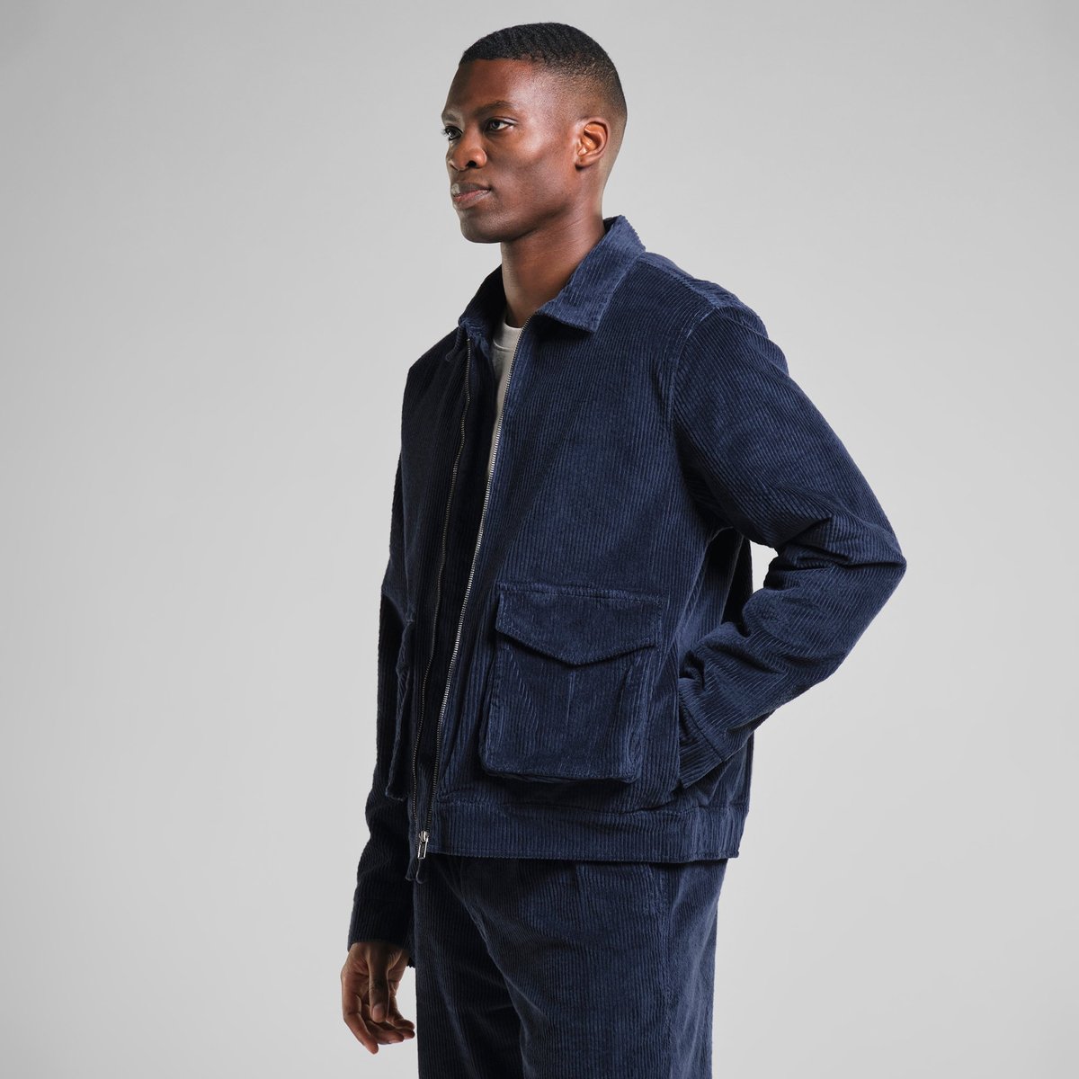 Padded Jacket Vallentuna Corduroy Navy