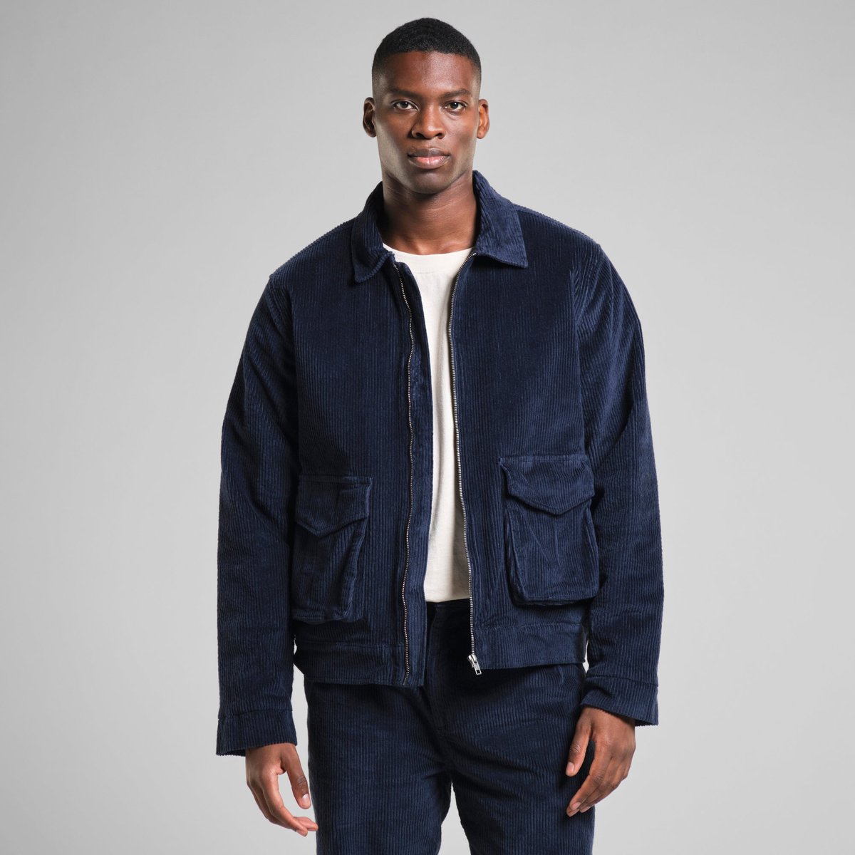 Padded Jacket Vallentuna Corduroy Navy