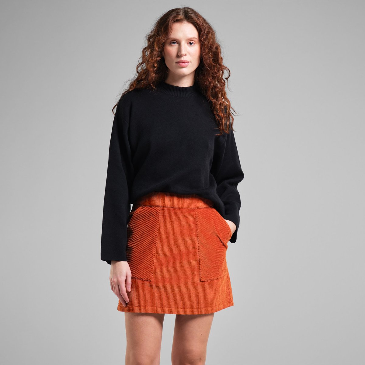 Skirt Majorna Corduroy Cinnamon Orange