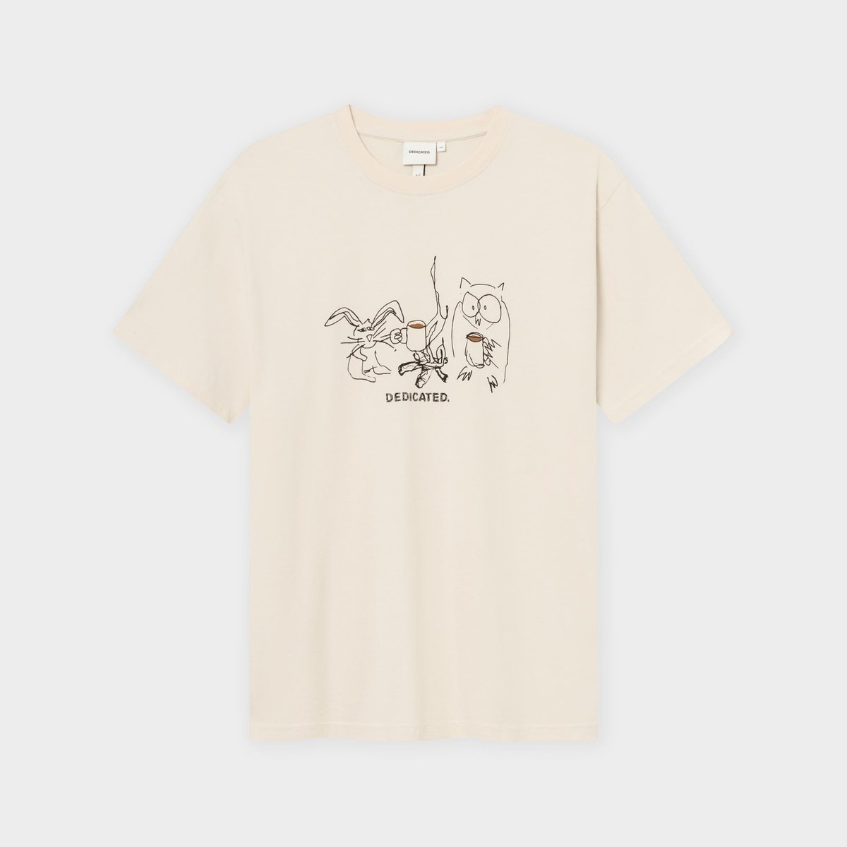 T-shirt Stockholm Coffee Friends Oat White