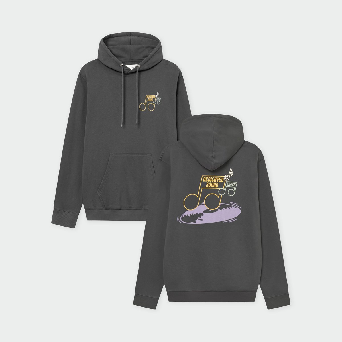 Hoodie Falun Sound System Logo Charcoal