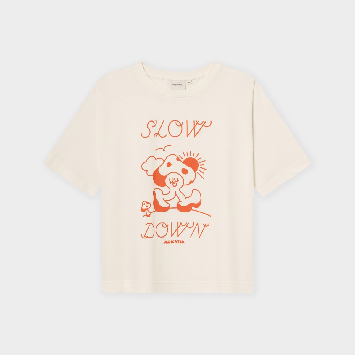 T-shirt Vadstena Slow Down Off White