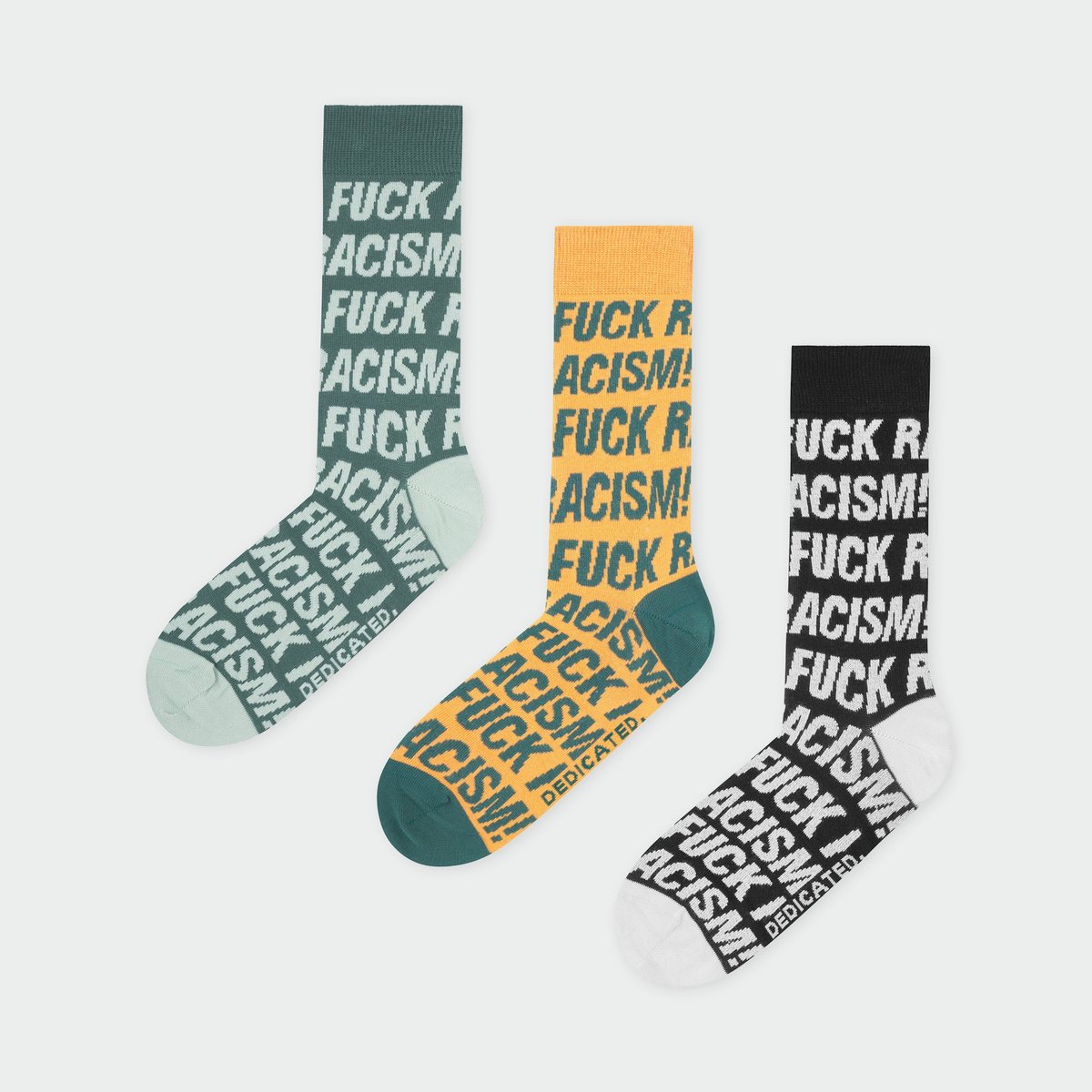 Socks Sigtuna Fuck Racism 3-pack