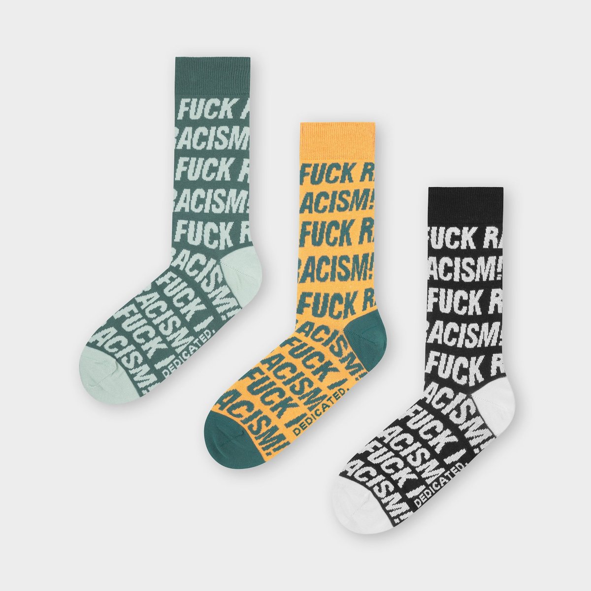Socks Sigtuna Fuck Racism 3-pack