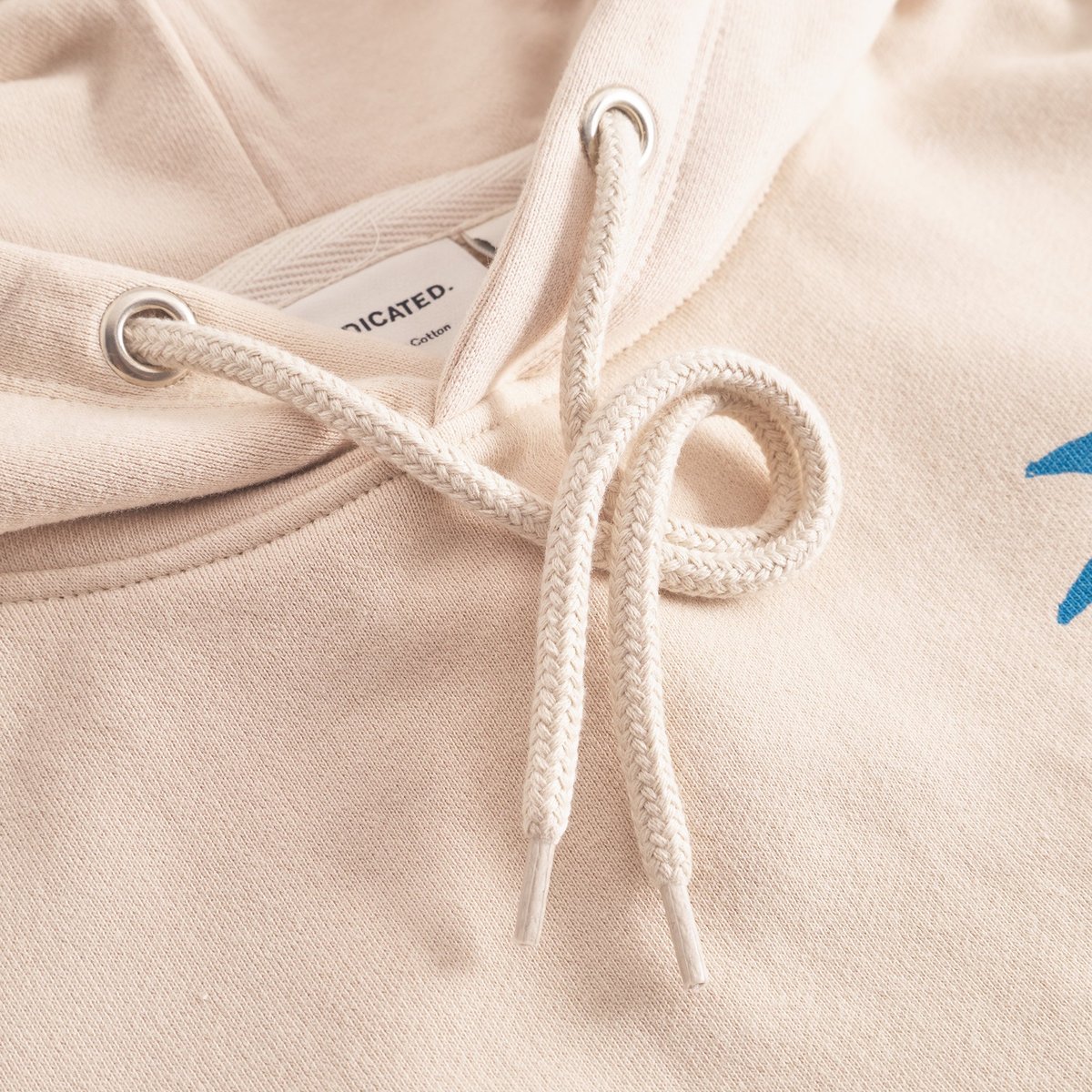 Hoodie Falun Beach Collage Oat White