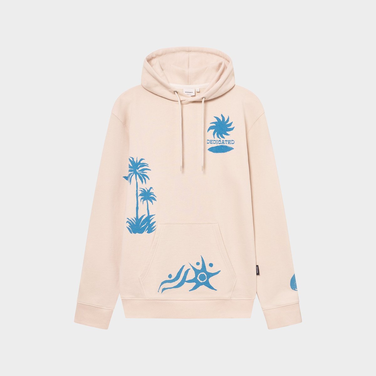 Hoodie Falun Beach Collage Oat White