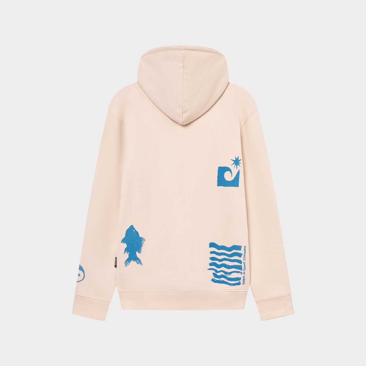 Hoodie Falun Beach Collage Oat White