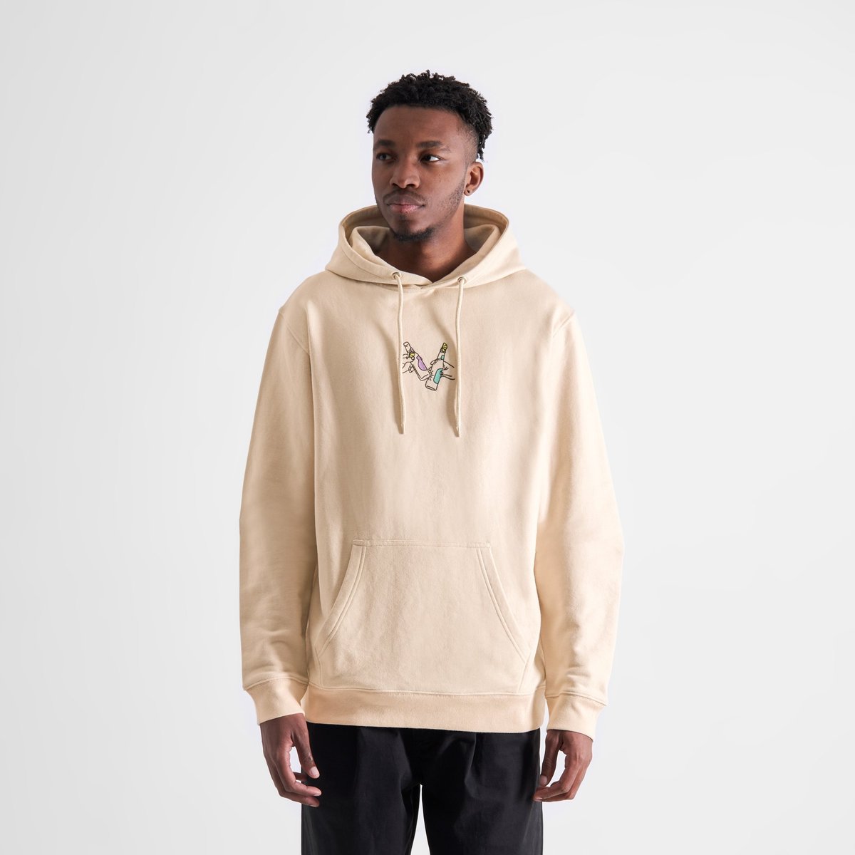 Hoodie Falun Cheers Oat White