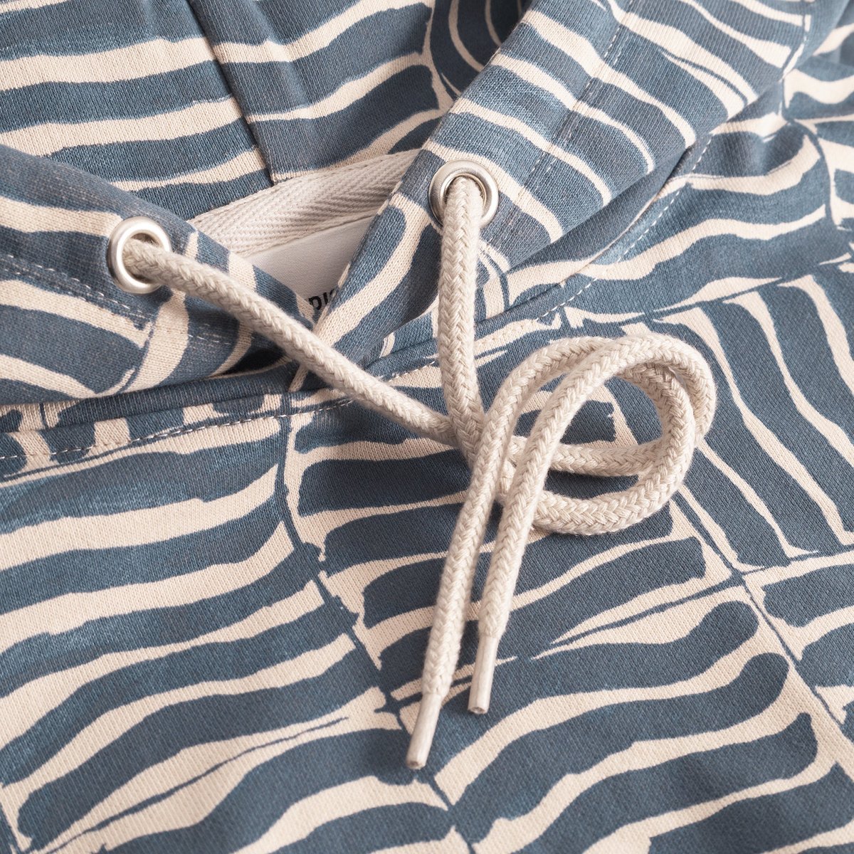 Hoodie Falun Wave Tiles Oat White