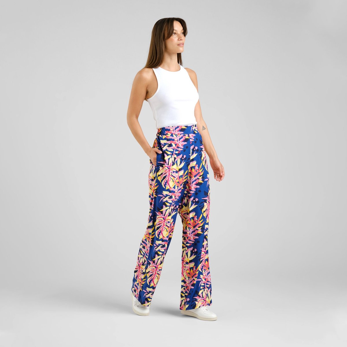 Pants Ale Tropical Collage Multi Color