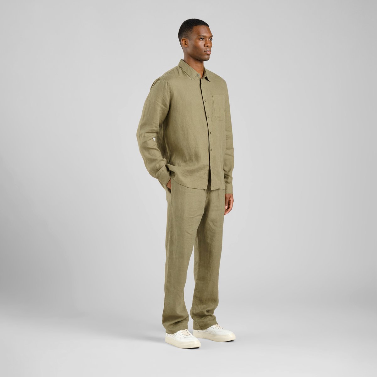 Pants Klitmoeller Linen Leaf Green