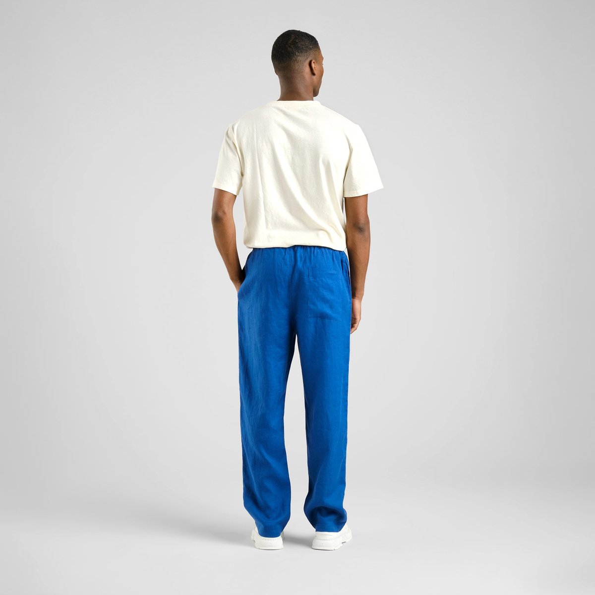 Pants Klitmoeller Linen Limoges Blue