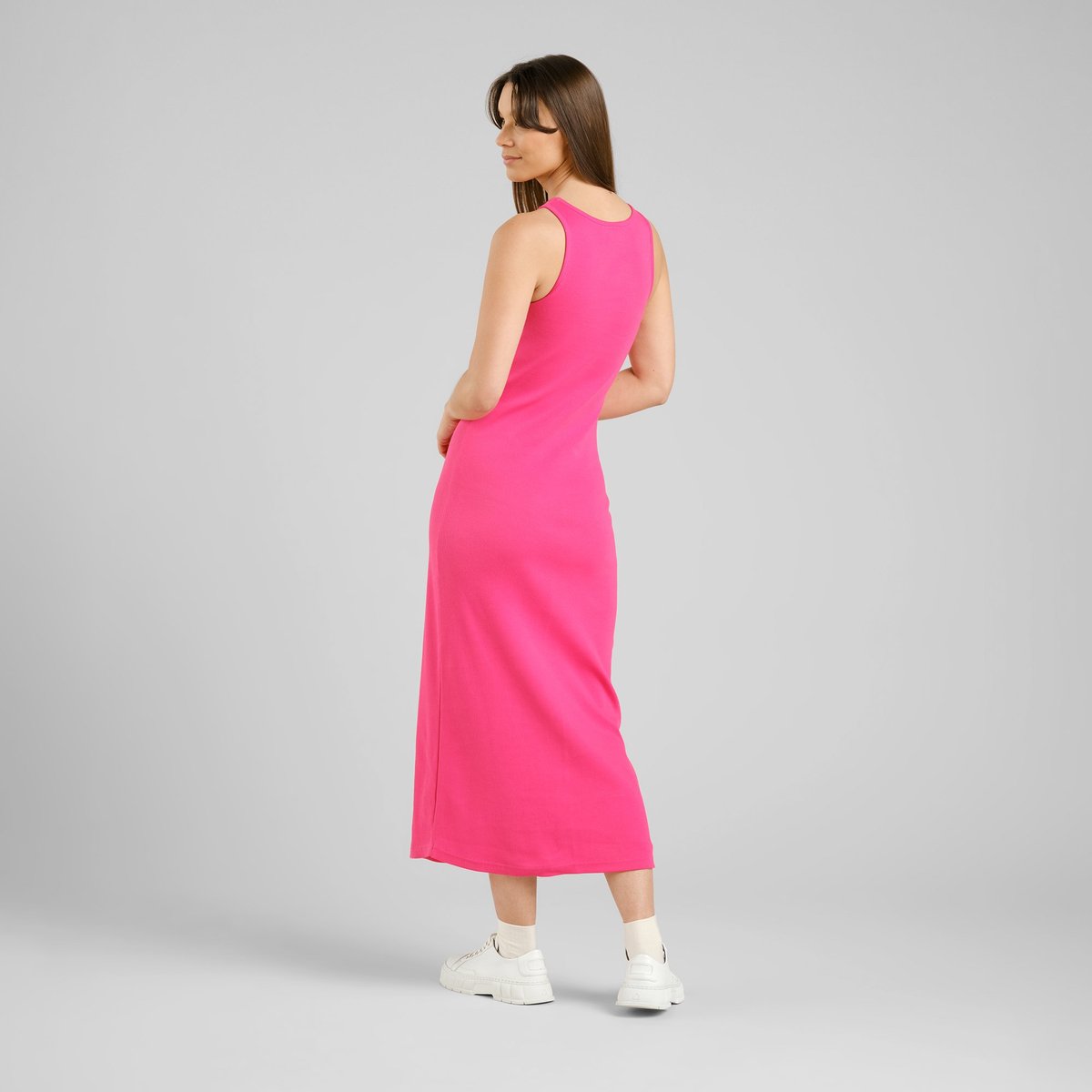 Rib Dress Motala Raspberry Pink