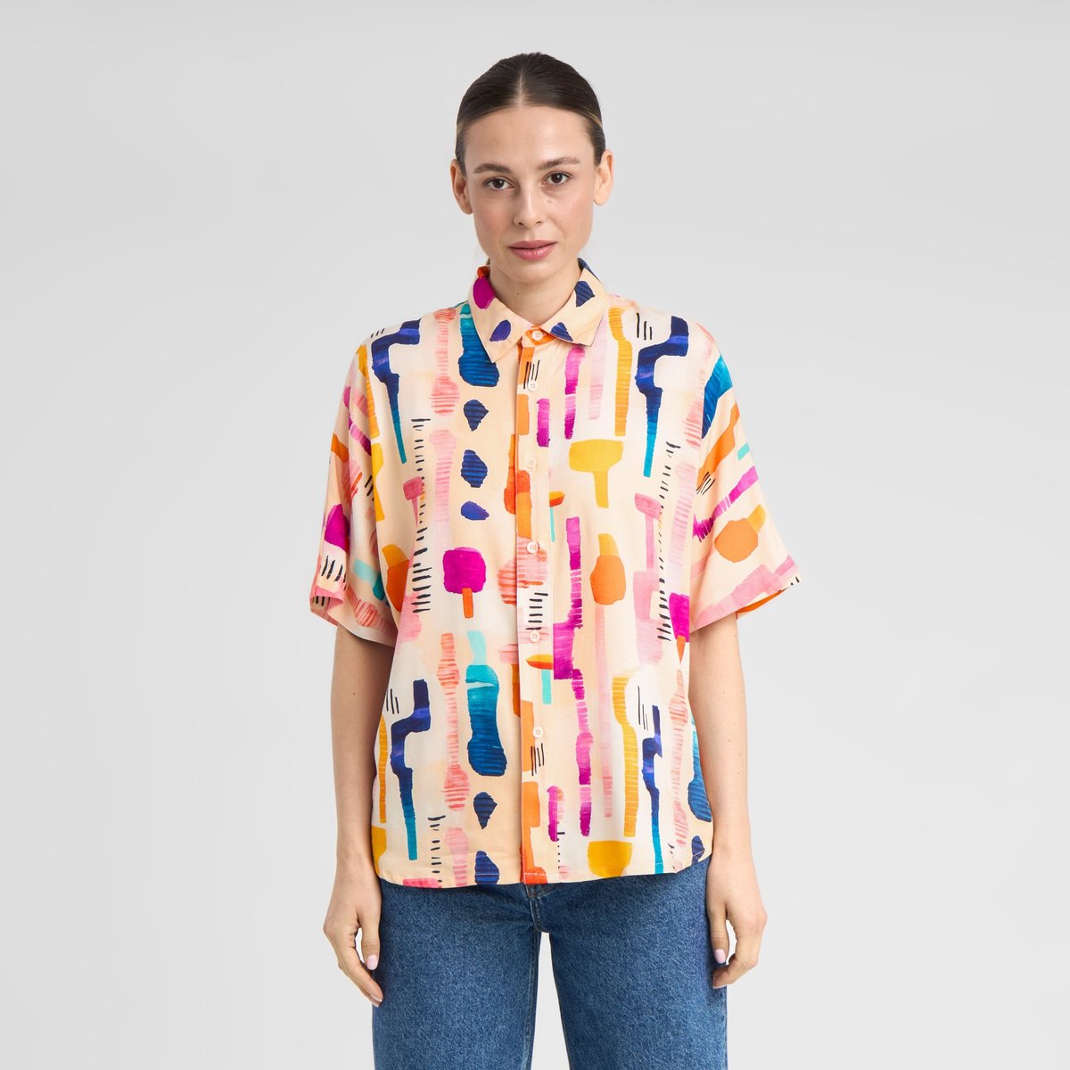 Shirt Alsvik Summer Abstract Multi Colors