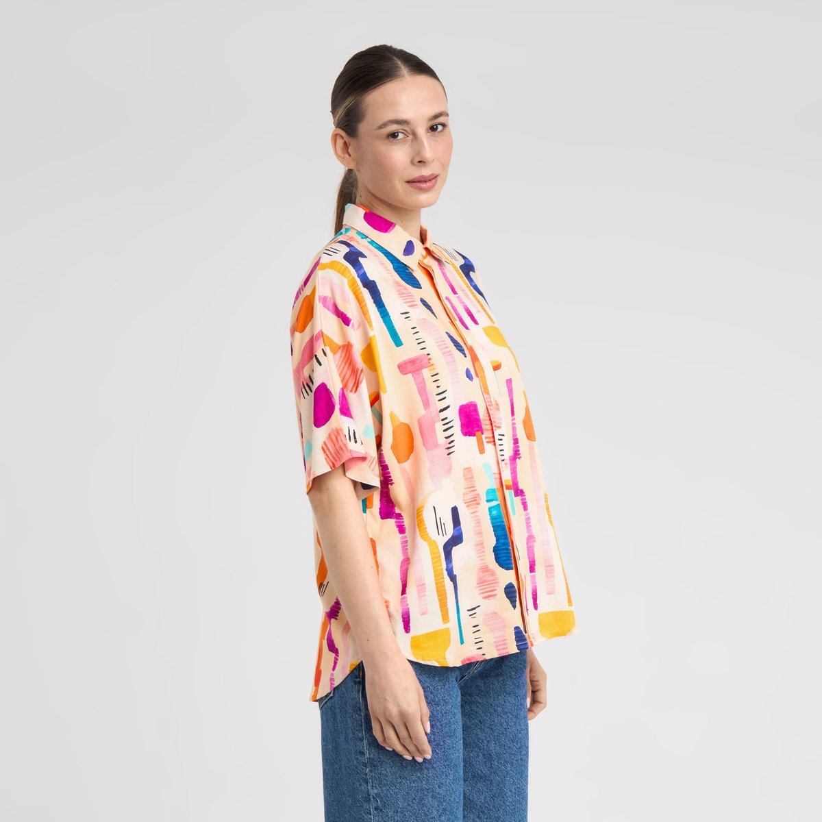 Shirt Alsvik Summer Abstract Multi Colors