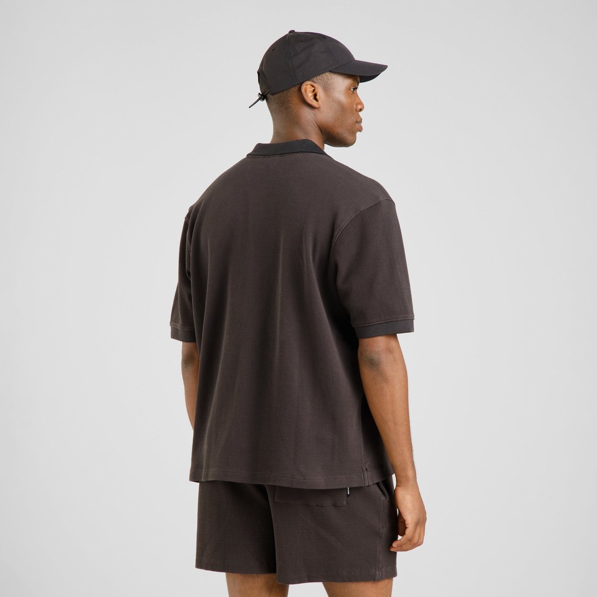 Shirt Falkvik Waffle Phantom Black