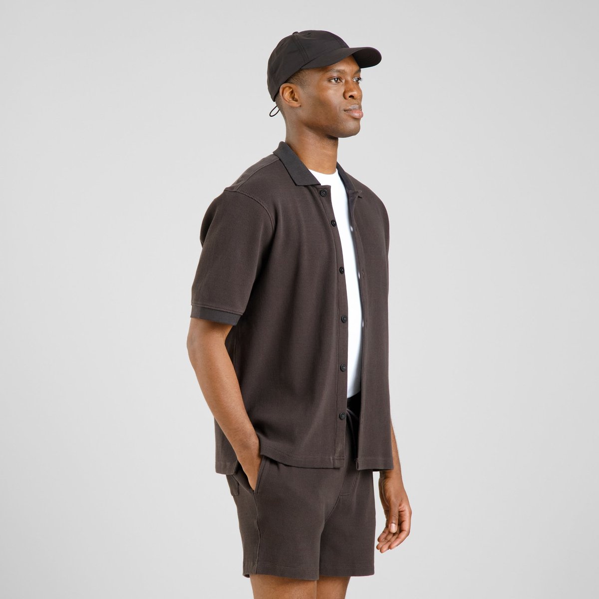 Shirt Falkvik Waffle Phantom Black