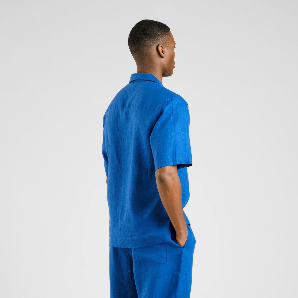 Shirt Marstrand Linen EMB Limoges Blue