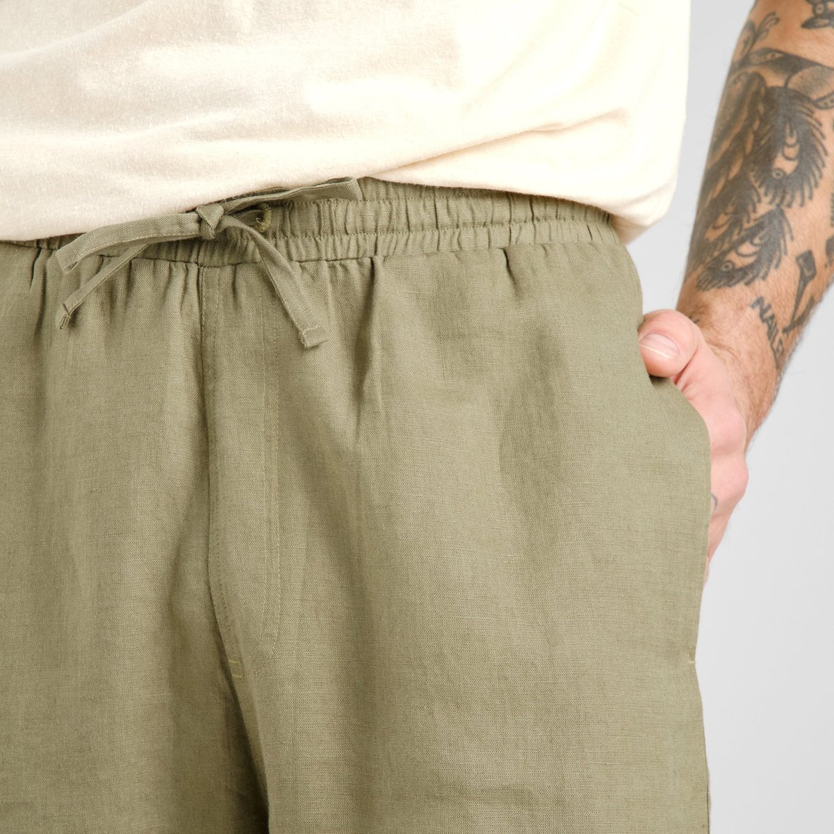 Shorts Vejle Linen Leaf Green
