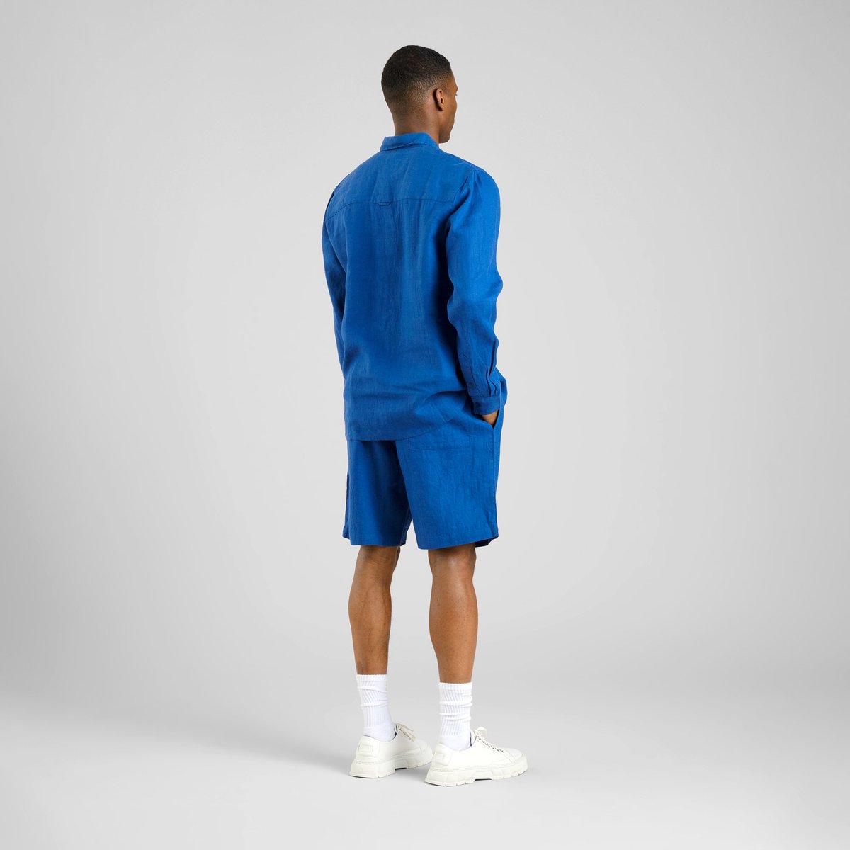 Shorts Vejle Linen Limoges Blue