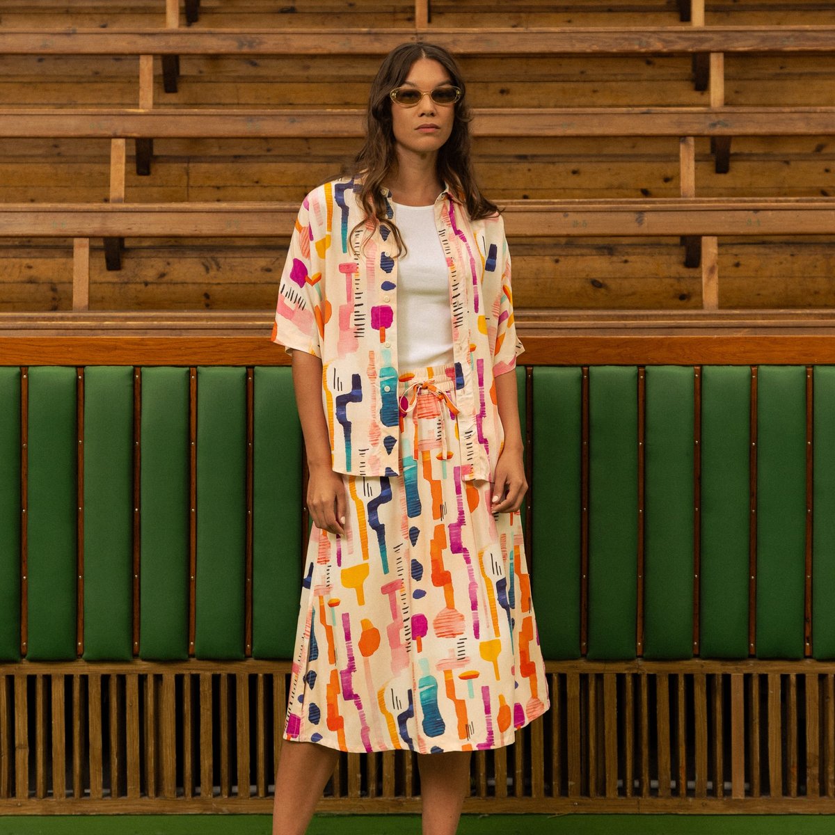 Skirt Klippan Summer Abstract Multi Colo