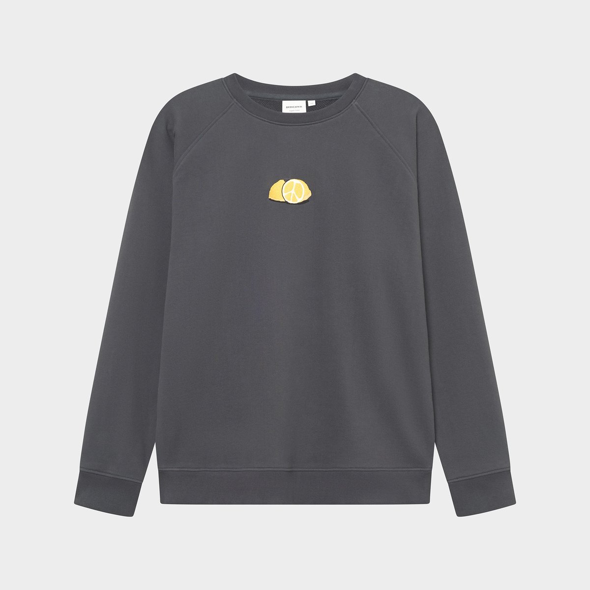 Sweatshirt Malmoe Lemon Peace Charcoal
