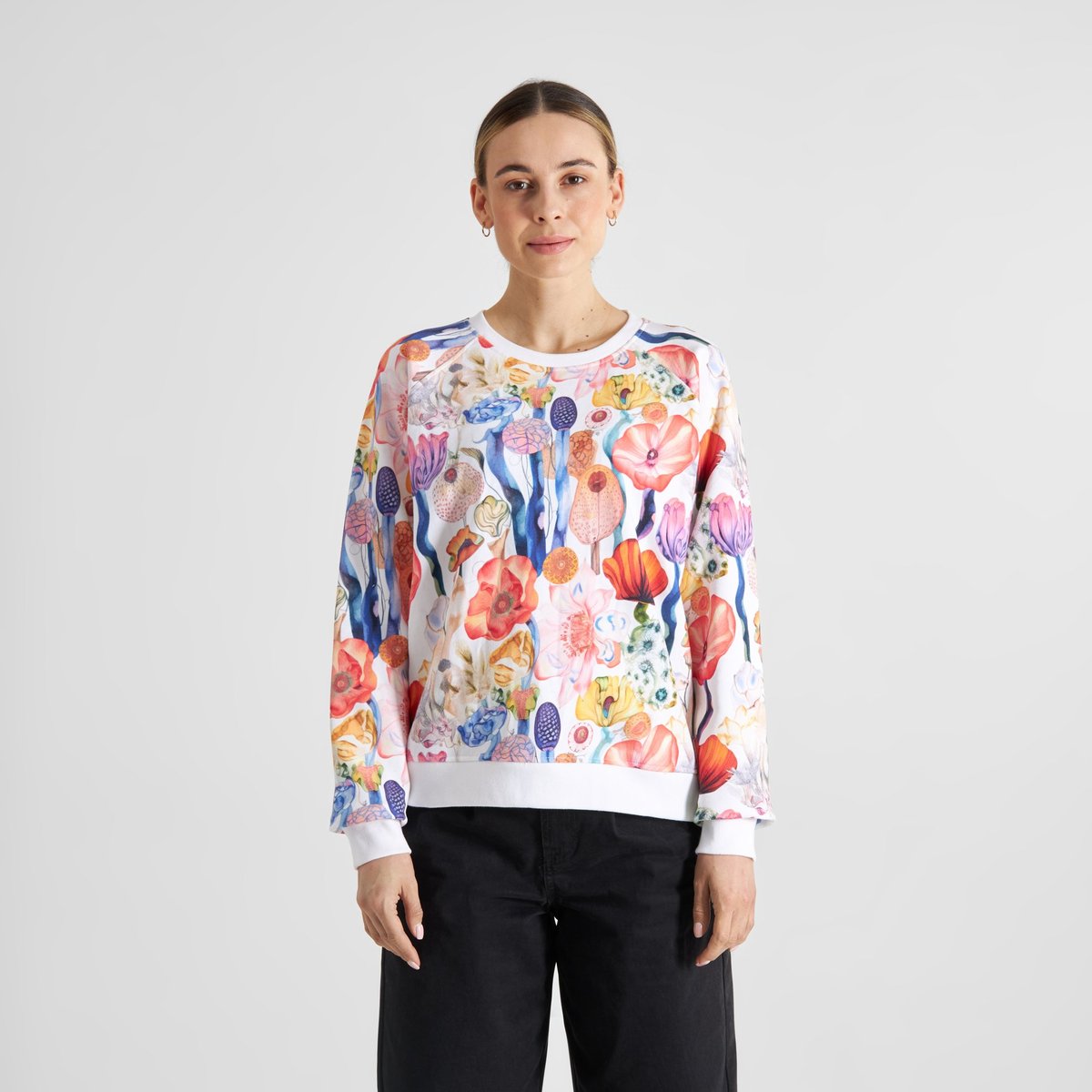 Sweatshirt Ystad Fantasy Flowers Multi Color