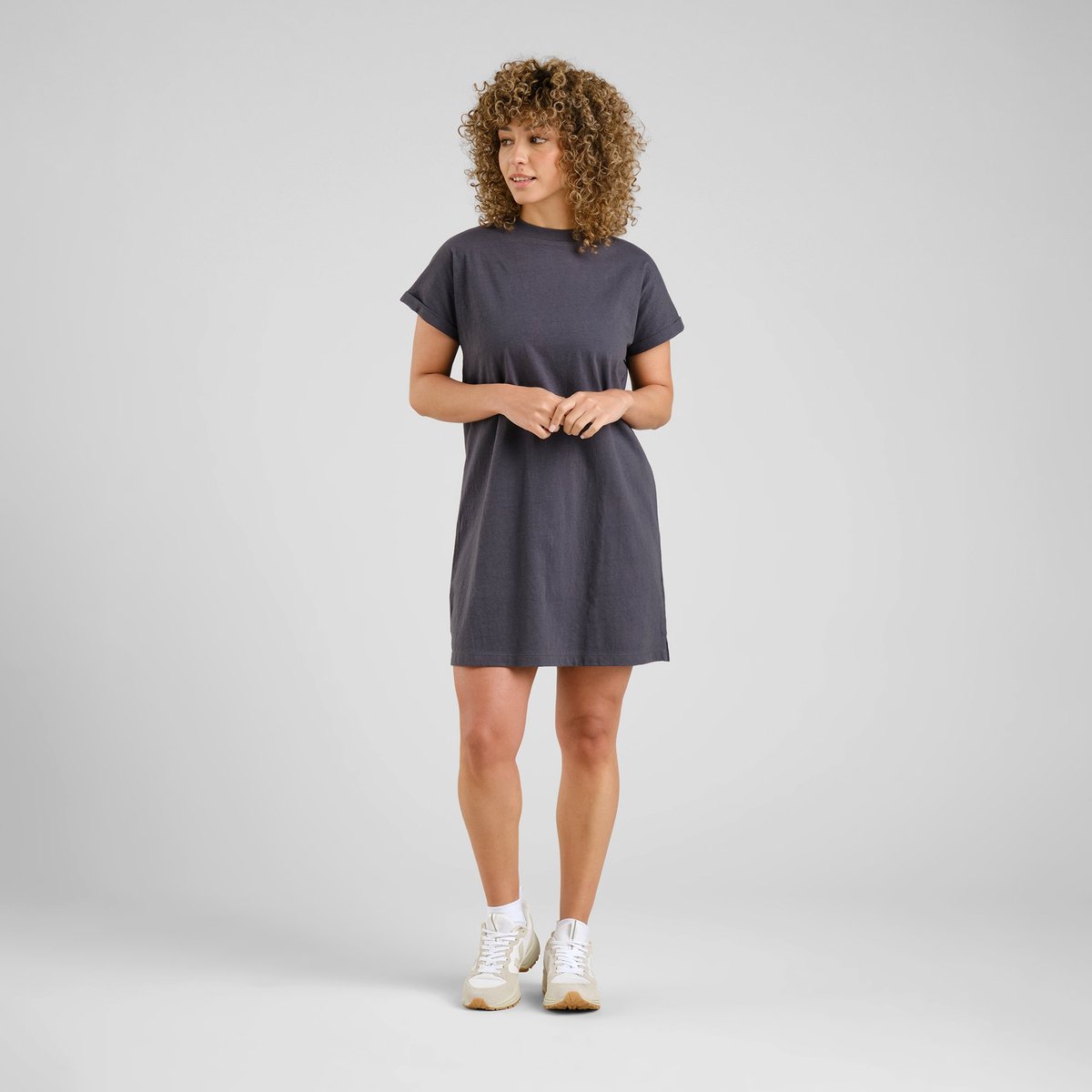 T-shirt Dress Eksta Hemp Charcoal