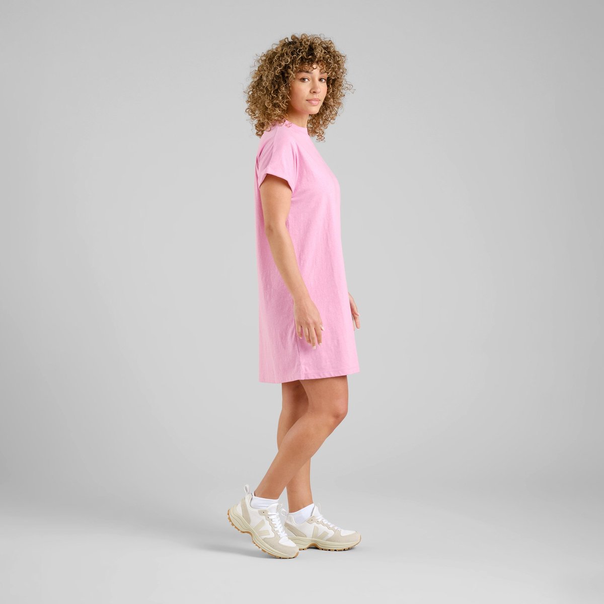 T-shirt Dress Eksta Hemp Moonlite Pink