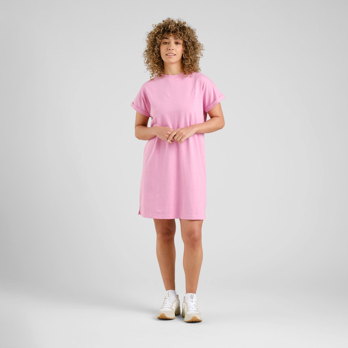 T-shirt Dress Eksta Hemp Moonlite Pink