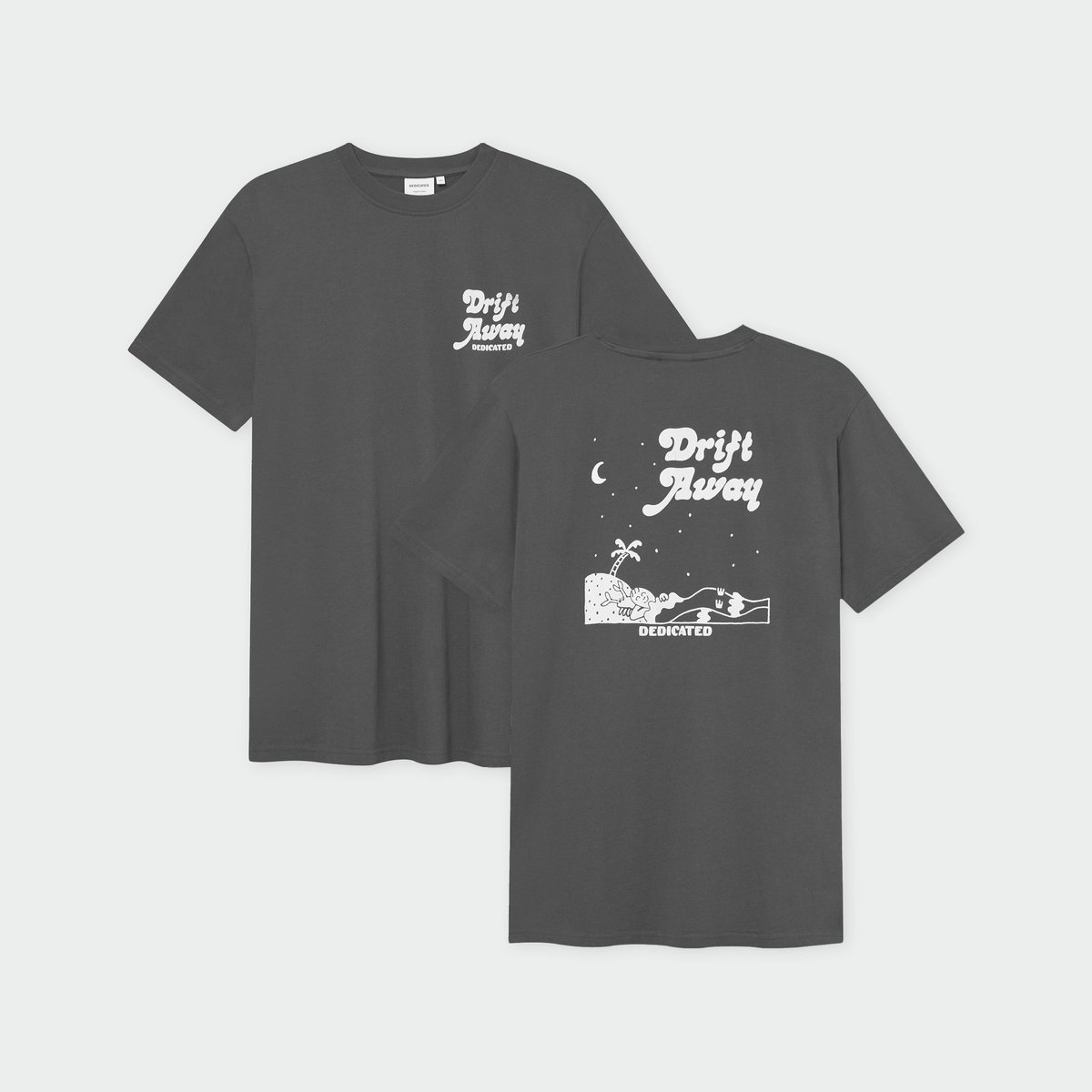 T-shirt Stockholm Drift Away Charcoal