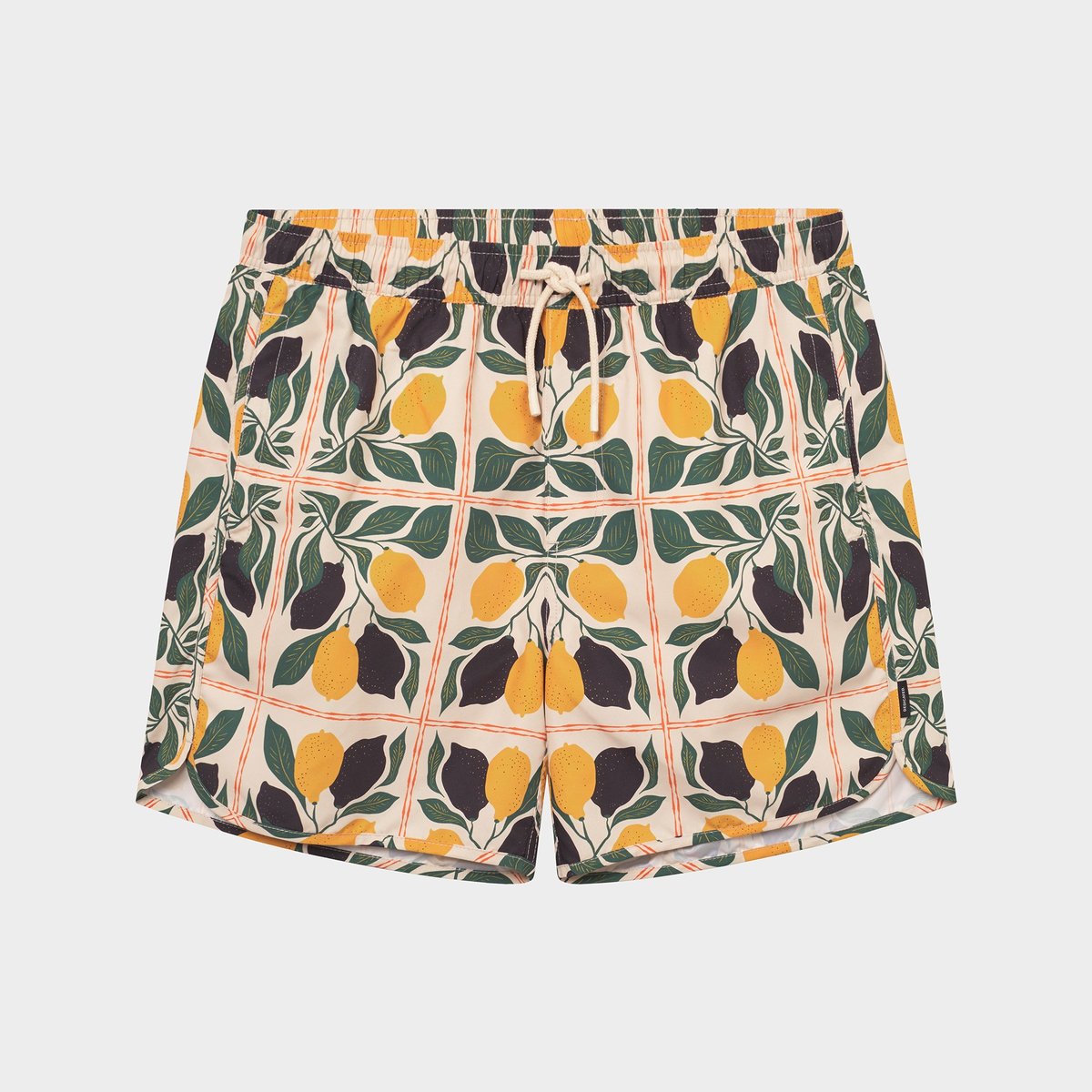 Swim Shorts Sandhamn Lemon TIles Oat White