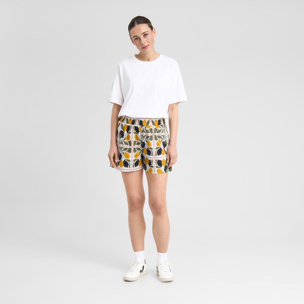 Shorts Aspudden Lemon Tiles Oat White