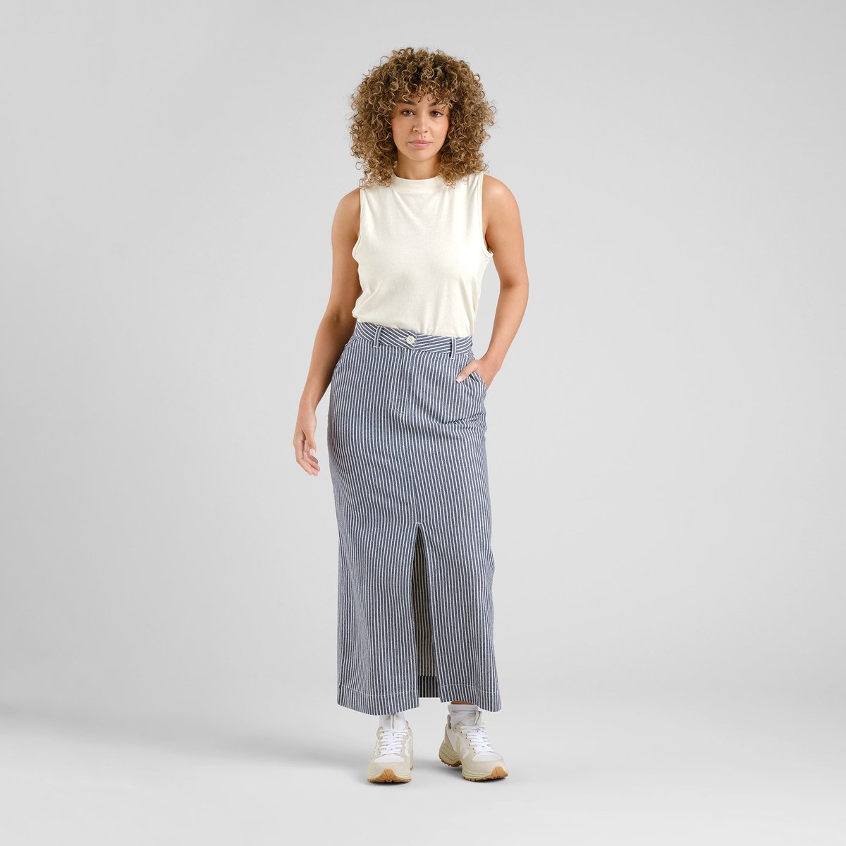 Skirt Finsta Work Stripe Blue