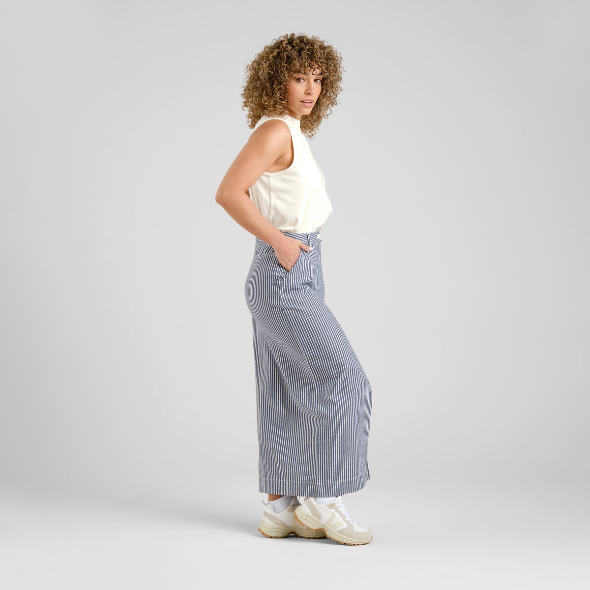 Skirt Finsta Work Stripe Blue