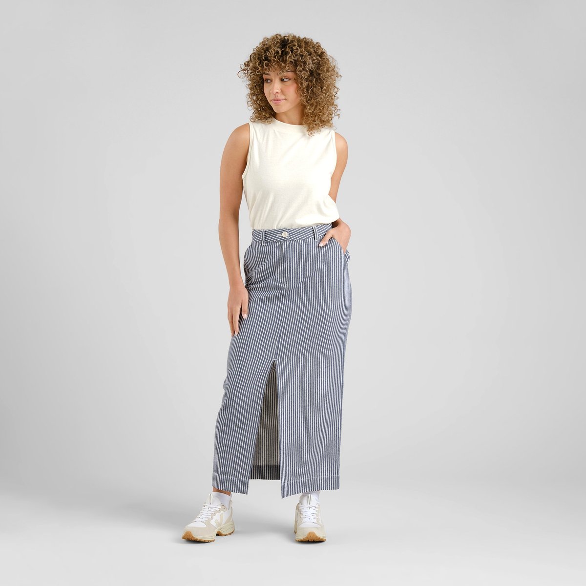 Skirt Finsta Work Stripe Blue