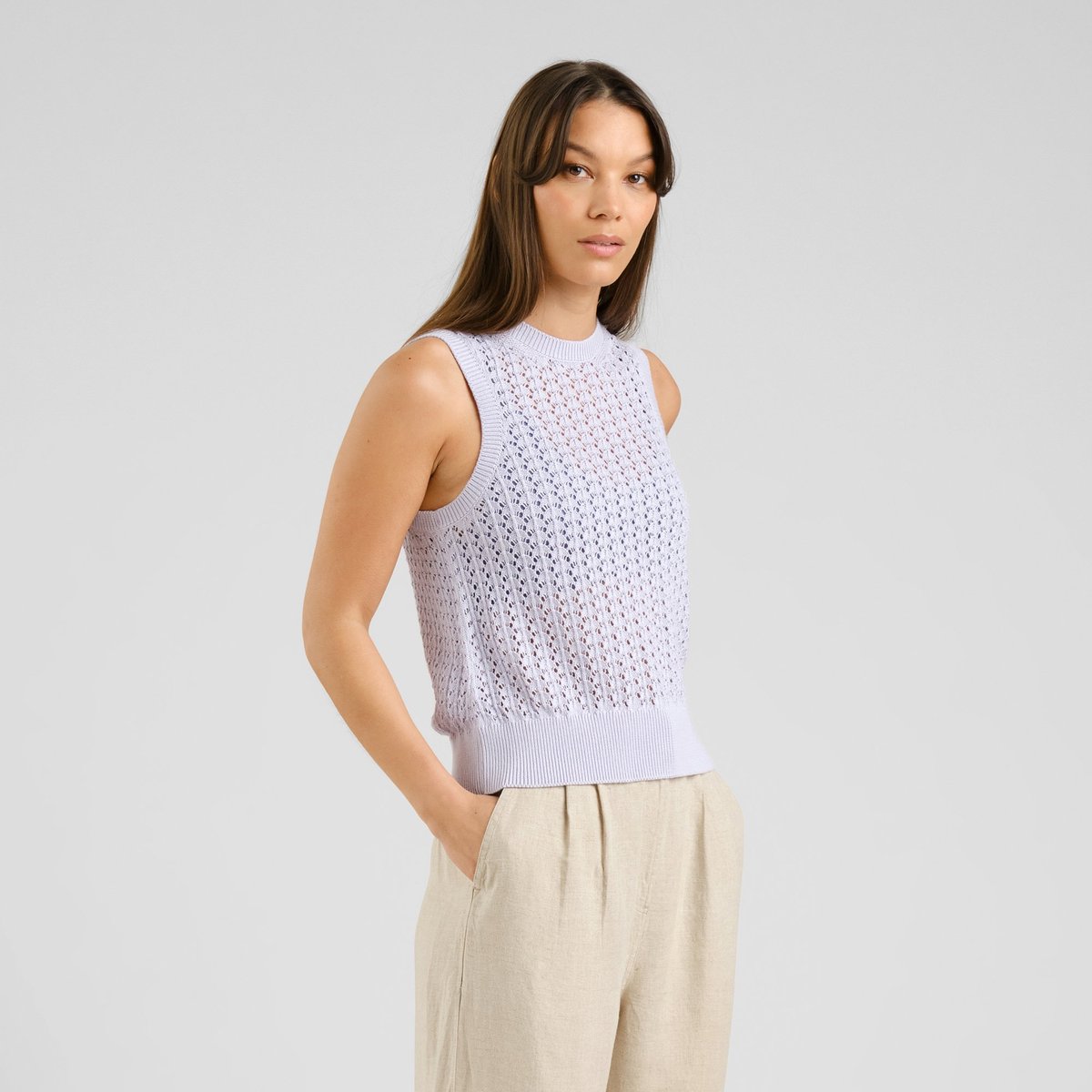 Top Oskarshamn Crochet Thistle Purple