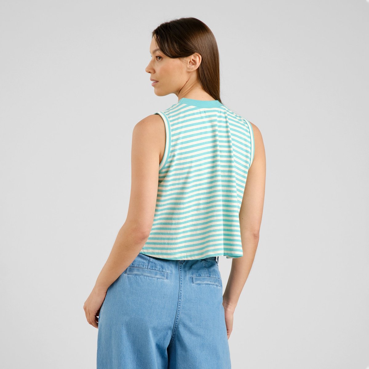 Top Namsos Stripes Pool Blue