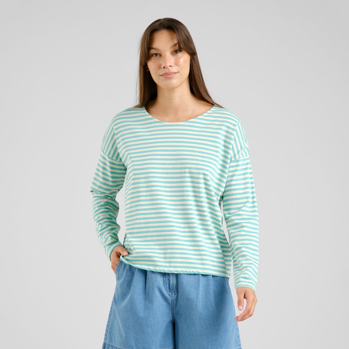 Top Humledal Stripes Pool Blue