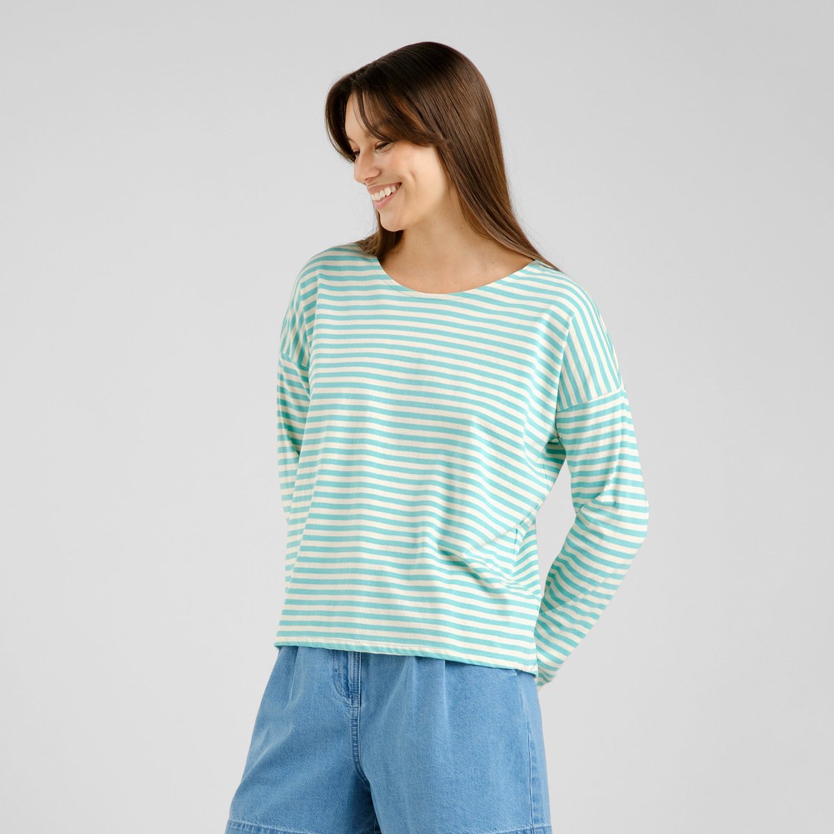 Top Humledal Stripes Pool Blue