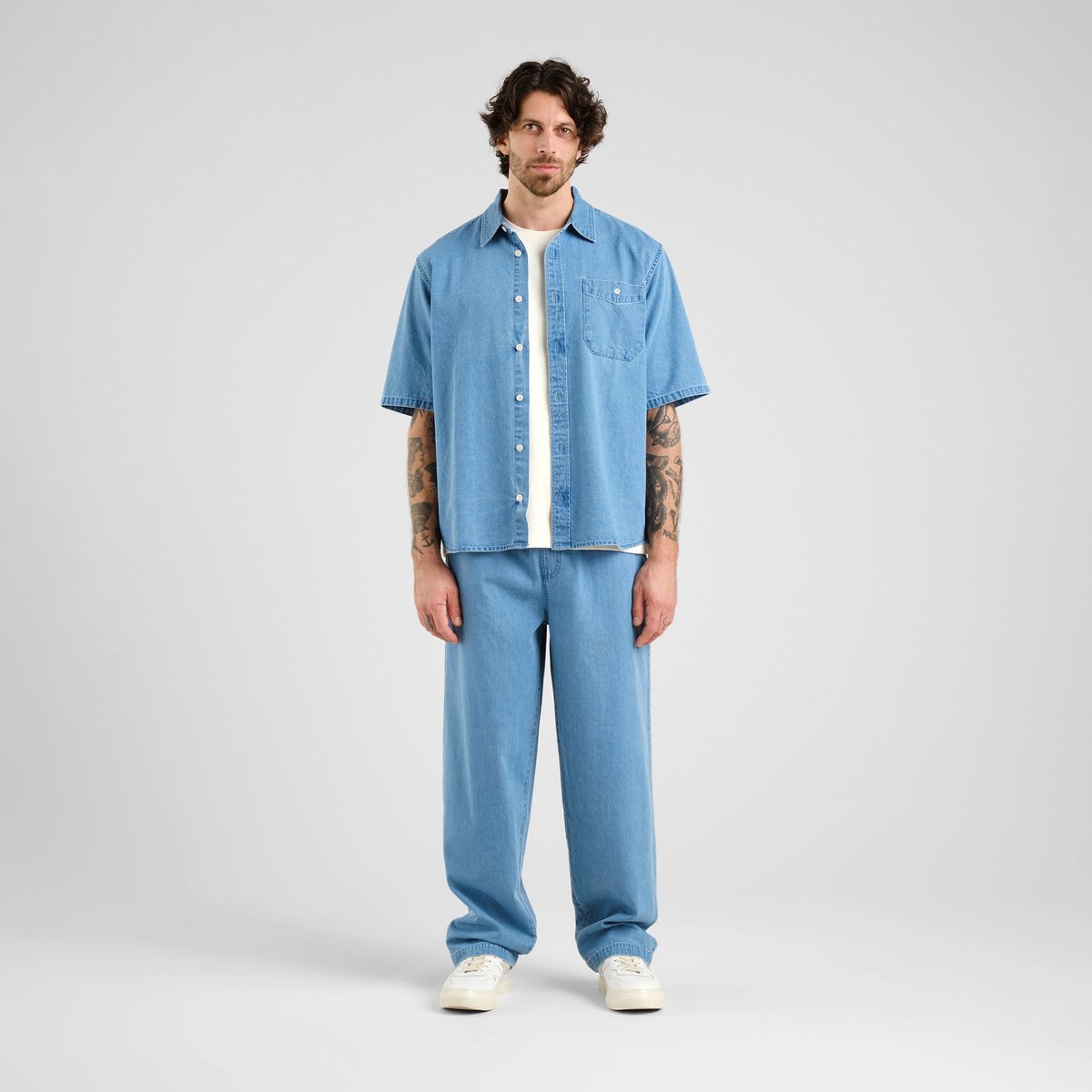 Shirt Skalhamn Denim Light Blue