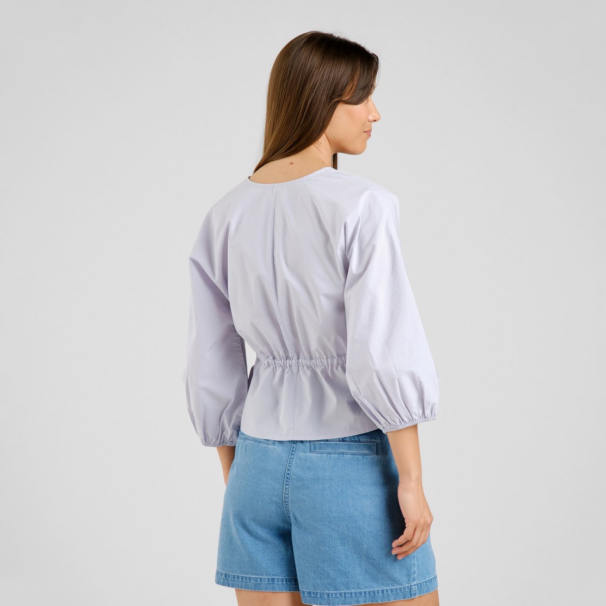 Wrap Top Rosenvik Poplin Thistle Purple