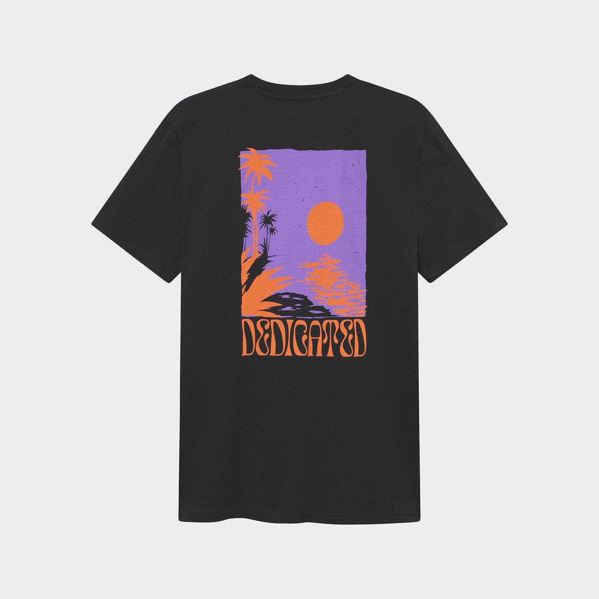 T-shirt Stockholm Island sunset Black