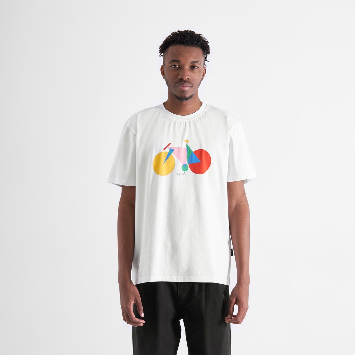 T-shirt Stockholm Paper Cut Bike White