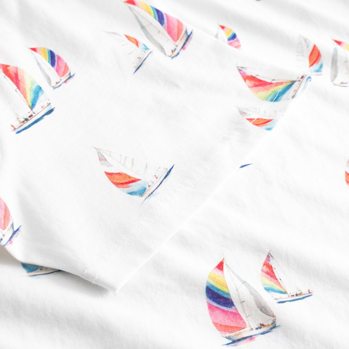 T-shirt Stockholm Sail Boats White