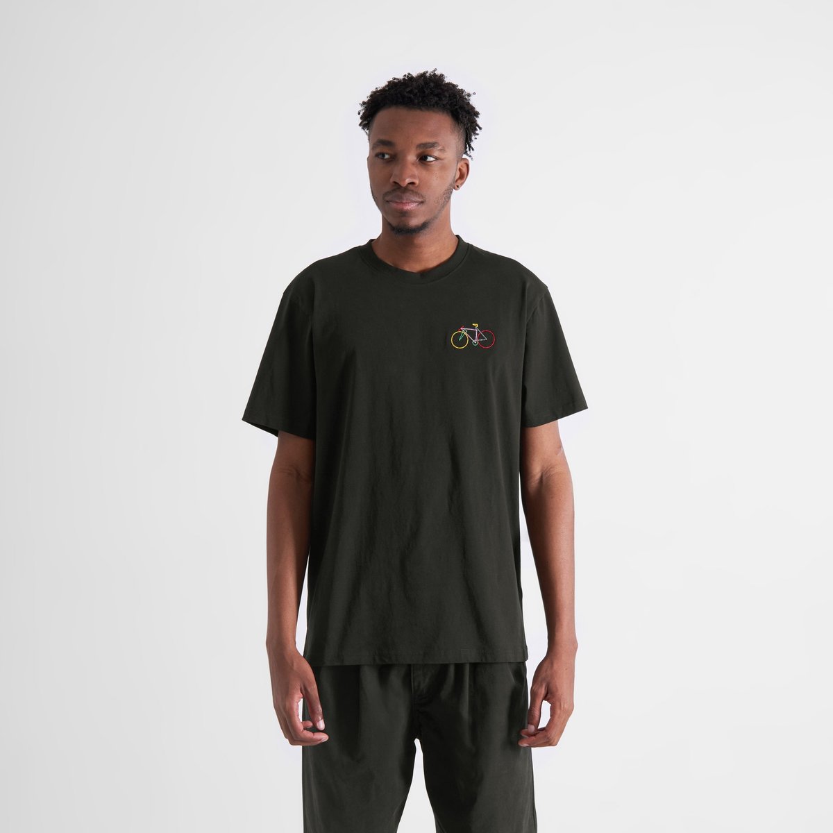 T-shirt Stockholm Small Paper Cut Bike Black