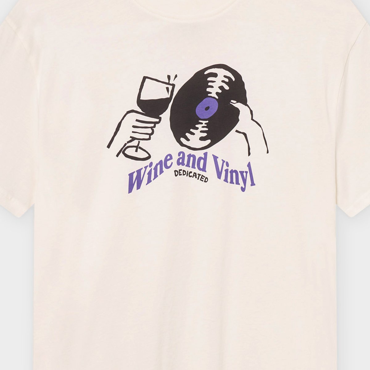 T-shirt Stockholm Wine And Vinyl Off-White