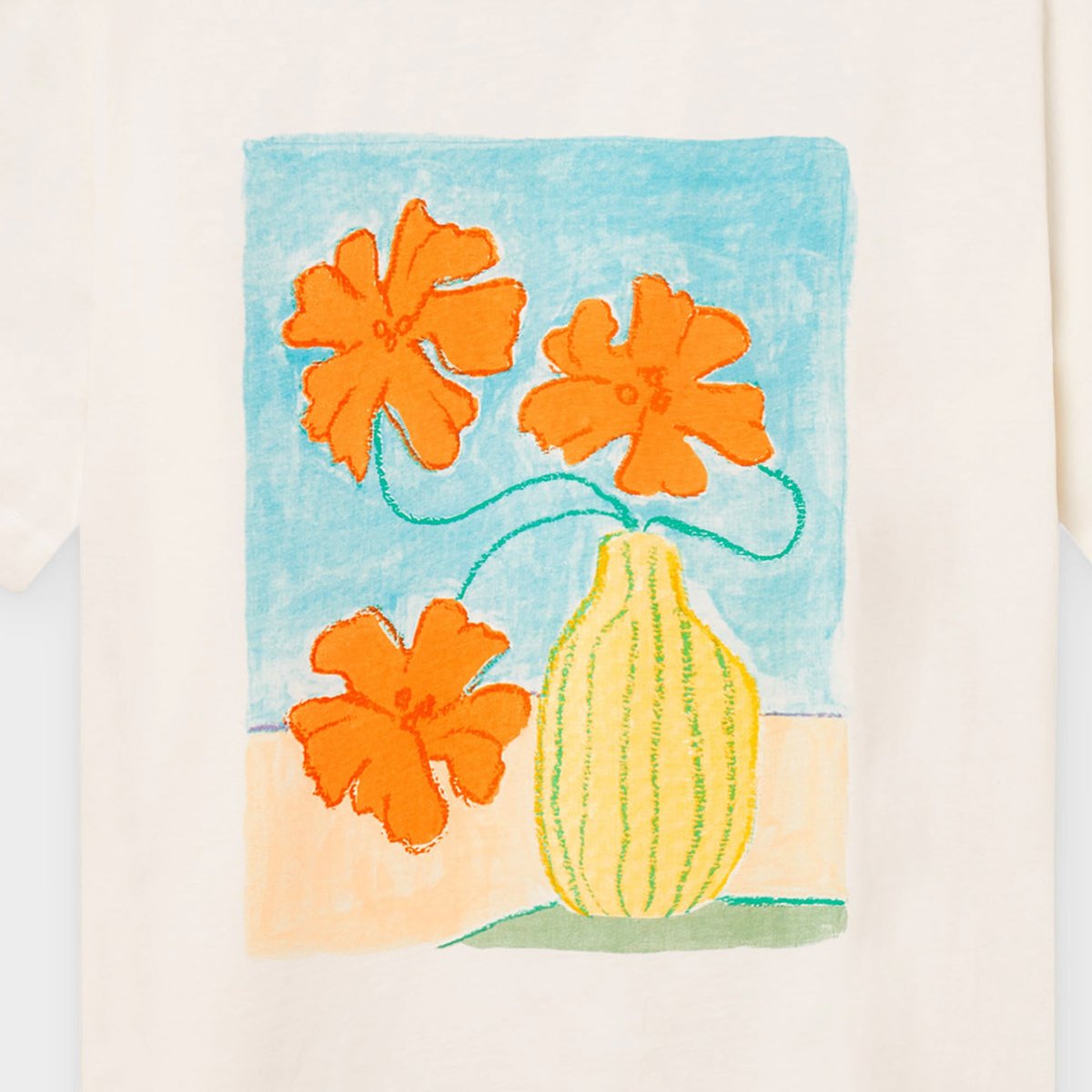 T-shirt Vadstena Flower Vase Off-White
